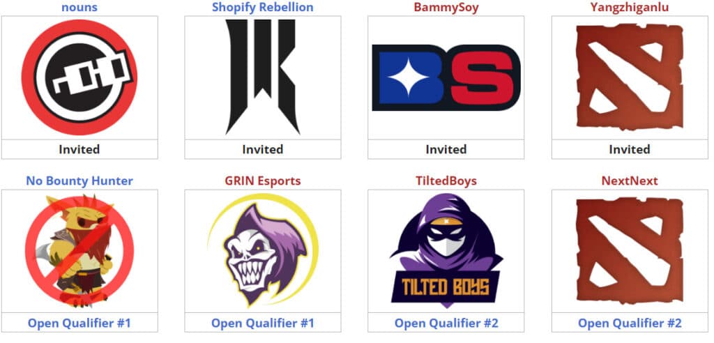 ESL One Birmingham Closed Qualifiers - NA teams (Image via <a href="https://liquipedia.net/dota2/ESL_One/Birmingham/2024/North_America/Closed_Qualifier" target="_blank" rel="noreferrer noopener nofollow">Liquipedia</a>)
