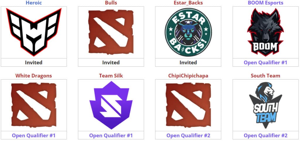 ESL One Birmingham Closed Qualifiers - SA teams (Image via <a href="https://liquipedia.net/dota2/ESL_One/Birmingham/2024/South_America/Closed_Qualifier">Liquipedia</a>)