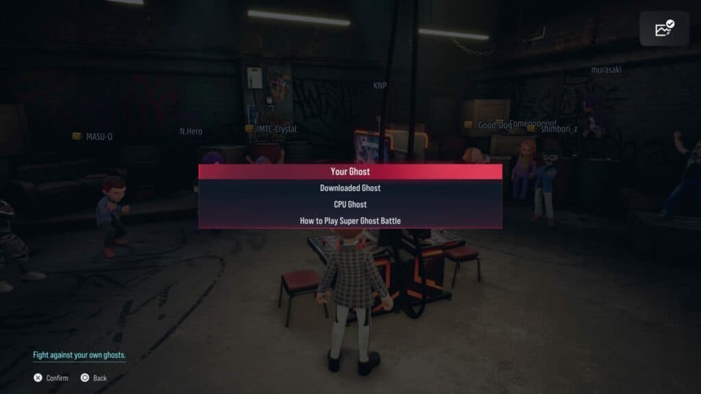 Super Ghost Battle offers three choice of Ghosts; Your own (trained on AI), downloaded and CPU