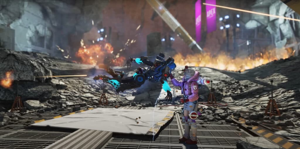 Wattson in her new Final Fantasy themed skin (image via Apex Legends on YouTube)