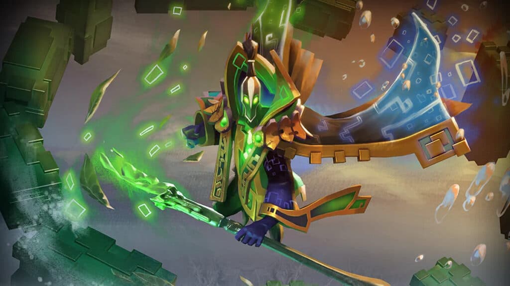 <em>Rubick's Magus Cypher Arcana can drop for free (Image via Valve)</em>