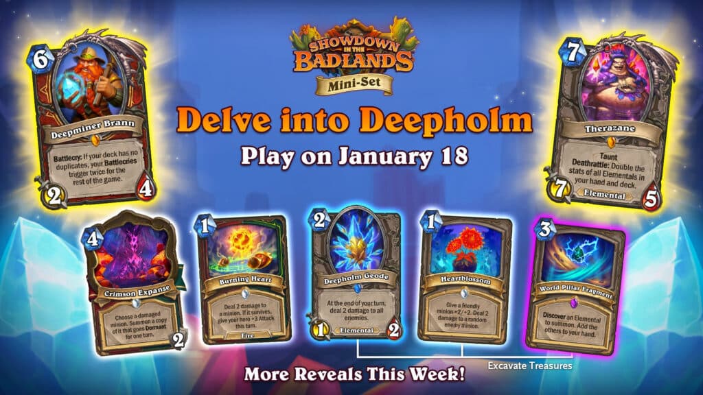 Hearthstone Delve into Deepholm Mini-Set cards (Image via Blizzard Entertainment)
