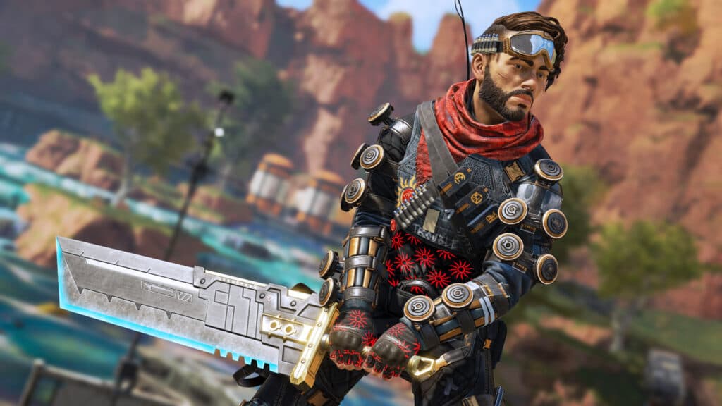 Mirage wielding the new Buster Sword R2R5 (via <a href="https://www.ea.com/games/apex-legends/news/ffvii-rebirth-event">EA</a>)