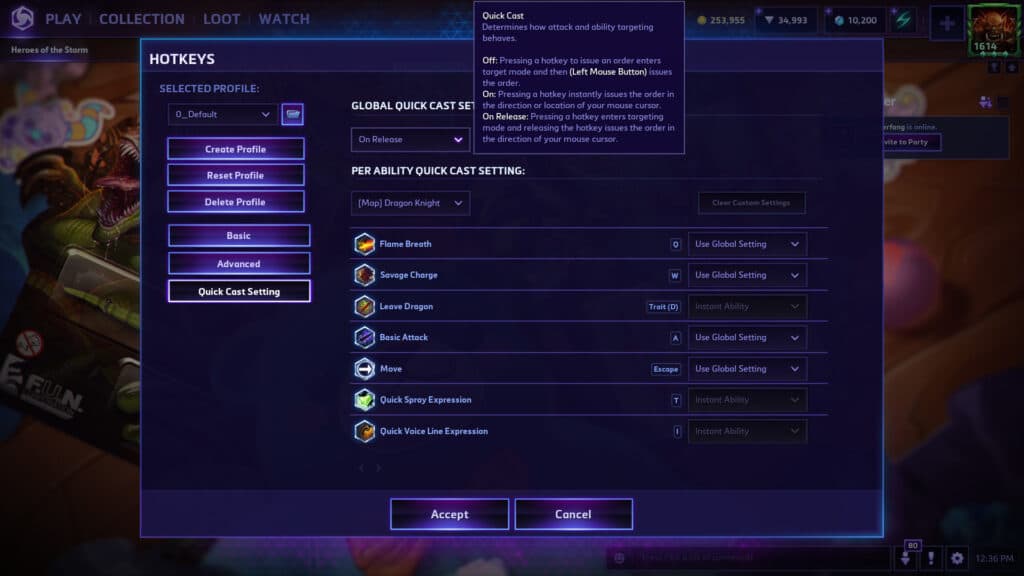 Heroes of the Storm hotkeys (Image via Blizzard Entertainment)