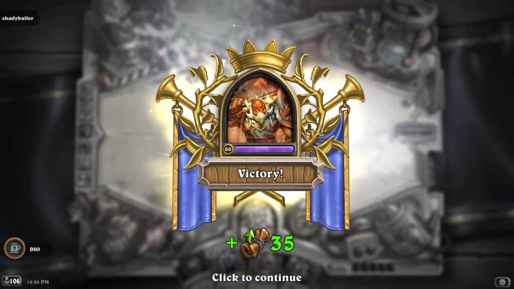 Victory screen (Image via Blizzard Entertainment)