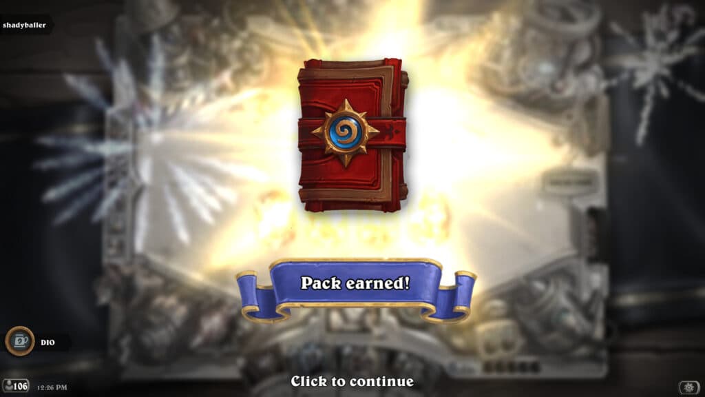 Free Standard card pack (Image via Blizzard Entertainment)