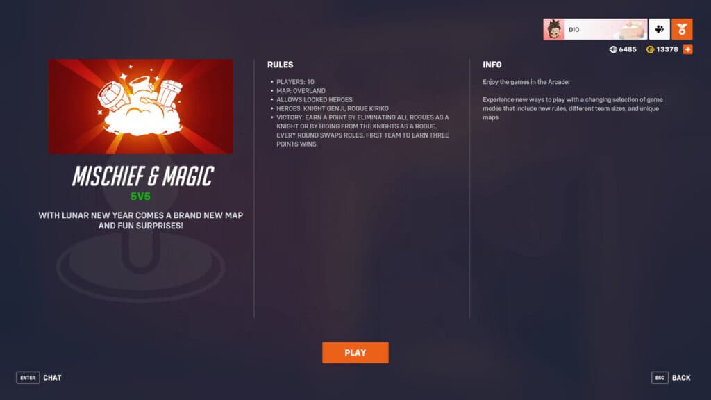 Mischief & Magic game mode (Image via Blizzard Entertainment)