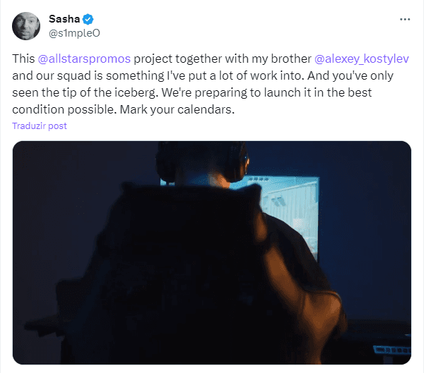 s1mple's announcement on X (Image via X)