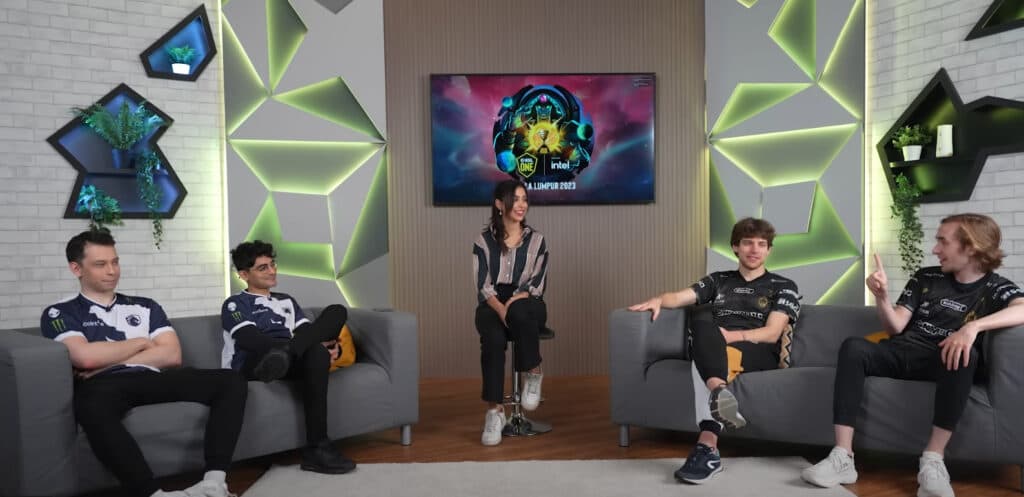 Team Liquid and Gaimin Gladiators at <a href="https://liquipedia.net/dota2/ESL_One/Kuala_Lumpur/2023" target="_blank" rel="noreferrer noopener nofollow">ESL One Kuala Lumpur 2023</a> (Image by ESL)