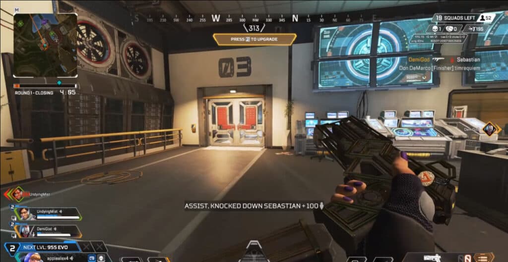 Assisting in an enemy knock gives EVO points! (Image via esports.gg)