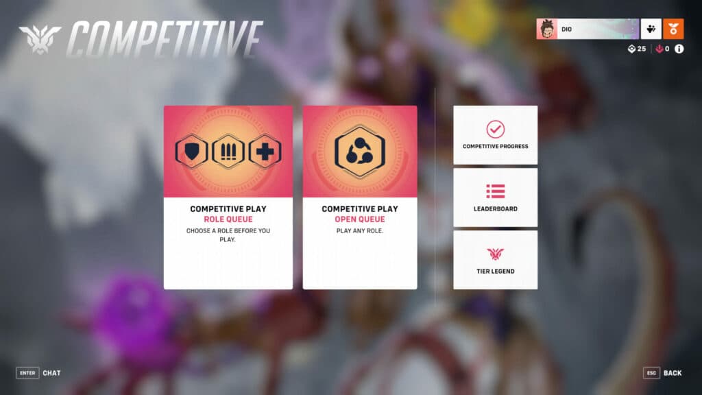 Overwatch 2's competitive modes (Image via Blizzard Entertainment)