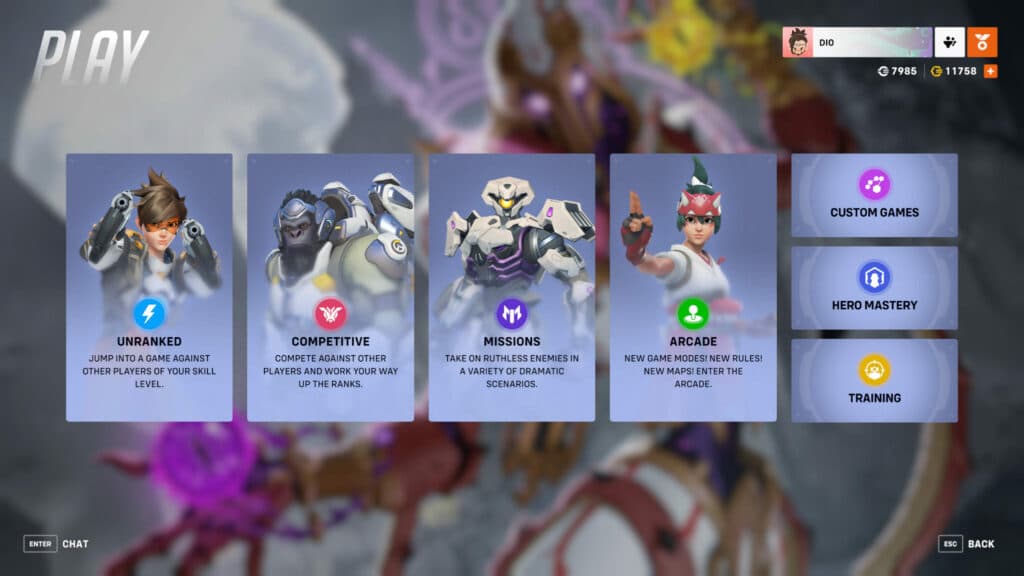 Overwatch 2's different game modes (Image via Blizzard Entertainment)