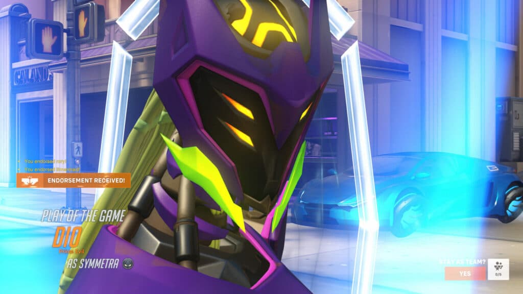 You can endorse players and get endorsements after a match (Image via Blizzard Entertainment)