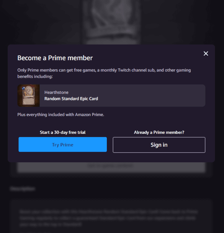 How to become a Prime Gaming member for free (Image via Prime Gaming)