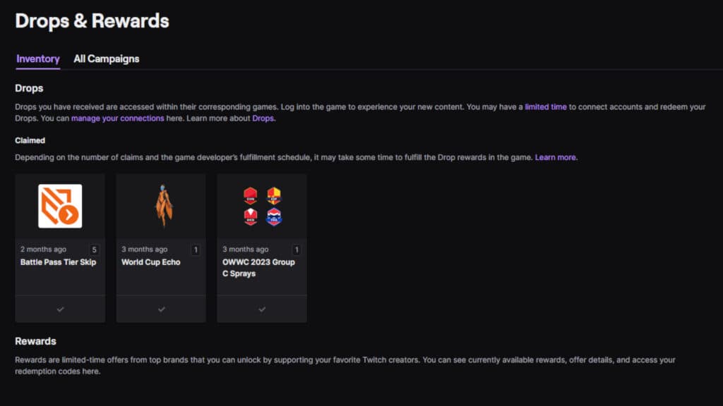 Where to claim your Overwatch 2 Calling All Heroes Championship Twitch drops (Image via Twitch)
