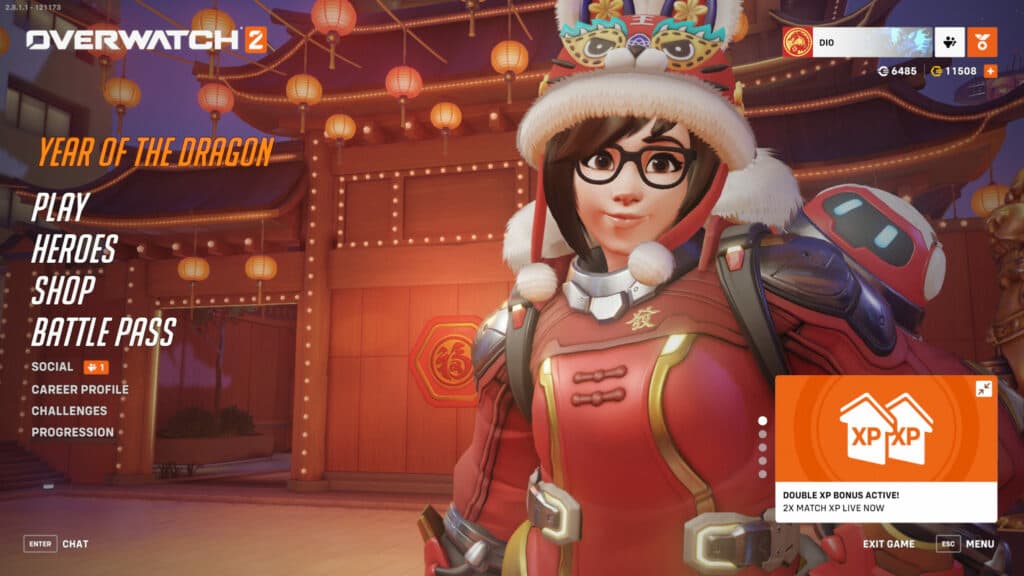 The Overwatch 2 double XP weekend is happening at the same time as the Year of the Dragon event (Image via Blizzard Entertainment)