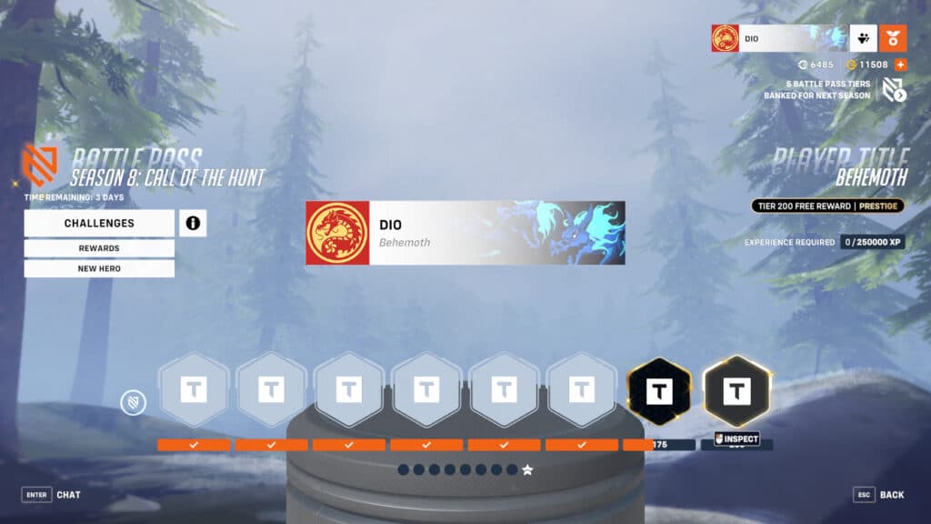 Overwatch 2 Behemoth player title screenshot (Image via Blizzard Entertainment)