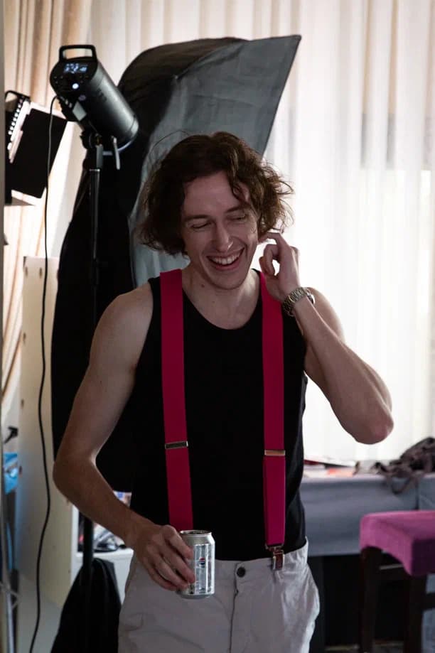 Jenkins was the only man in Dubai wearing suspenders (Image via FISSURE)