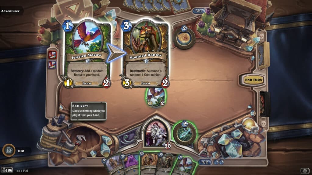 Hearthstone Just Macaws Tavern Brawl guide (Image via Blizzard Entertainment)
