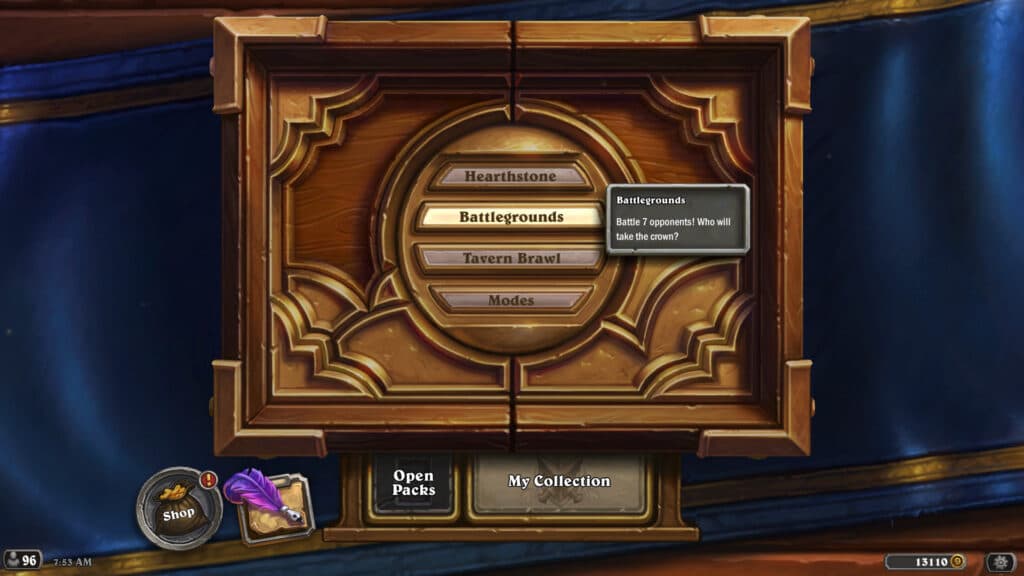 How to access the Battlegrounds game mode (Image via Blizzard Entertainment)