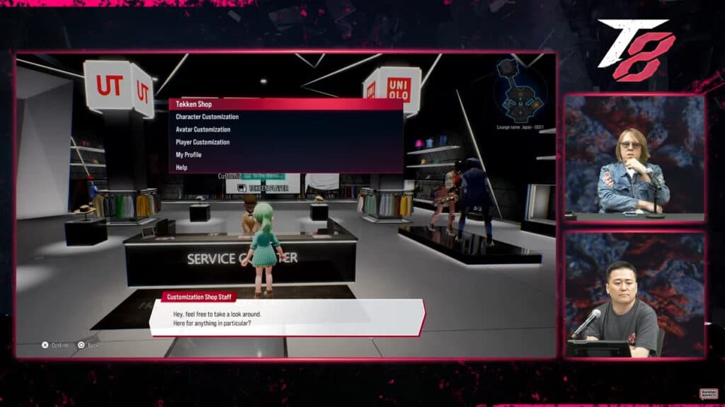 UNIQLO in the in-game shop (Image via Bandai Namco Entertainment)