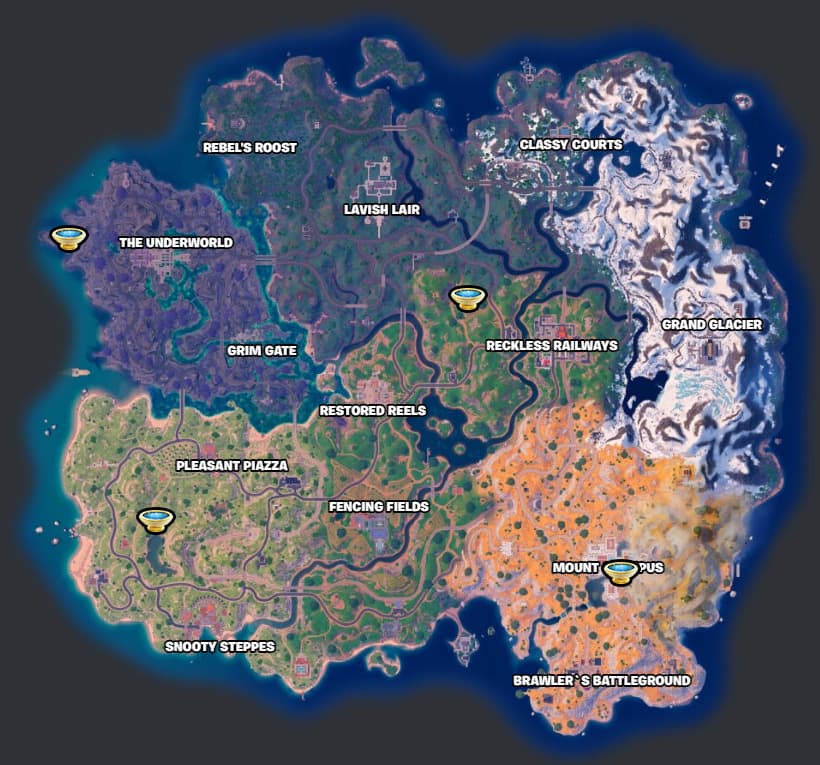Scrying Pool locations via Fortnite.GG