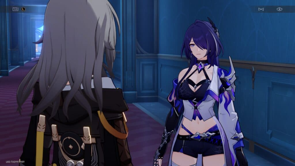 Acheron first appears ahead of our arrival in Penacony in Chapter 4 of Honkai Star Rail