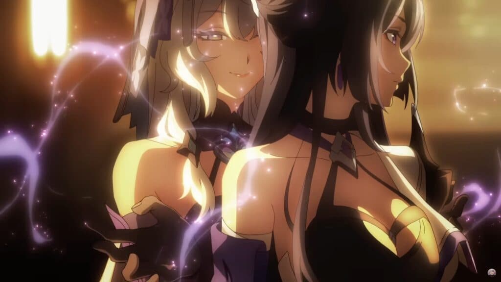 Black Swan and Acheron dance together in the Rondo Across Countless Kalpas Animated Short (Image via Hoyoverse)