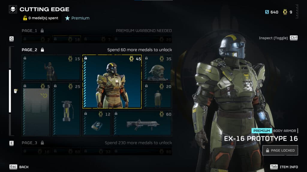 Page two of the Helldivers 2 warbond (Image via esports.gg)