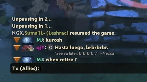 (Screenshot via <a href="https://www.reddit.com/r/DotA2/comments/1bmgmwn/mj_from_coppybebra_asking_kuro_when_he_retires/">Reddit</a>)
