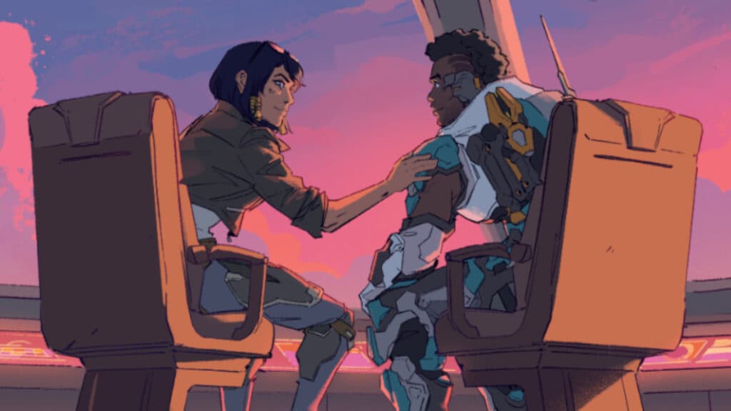 Pharah and Baptiste in the short story (Image via Blizzard Entertainment)
