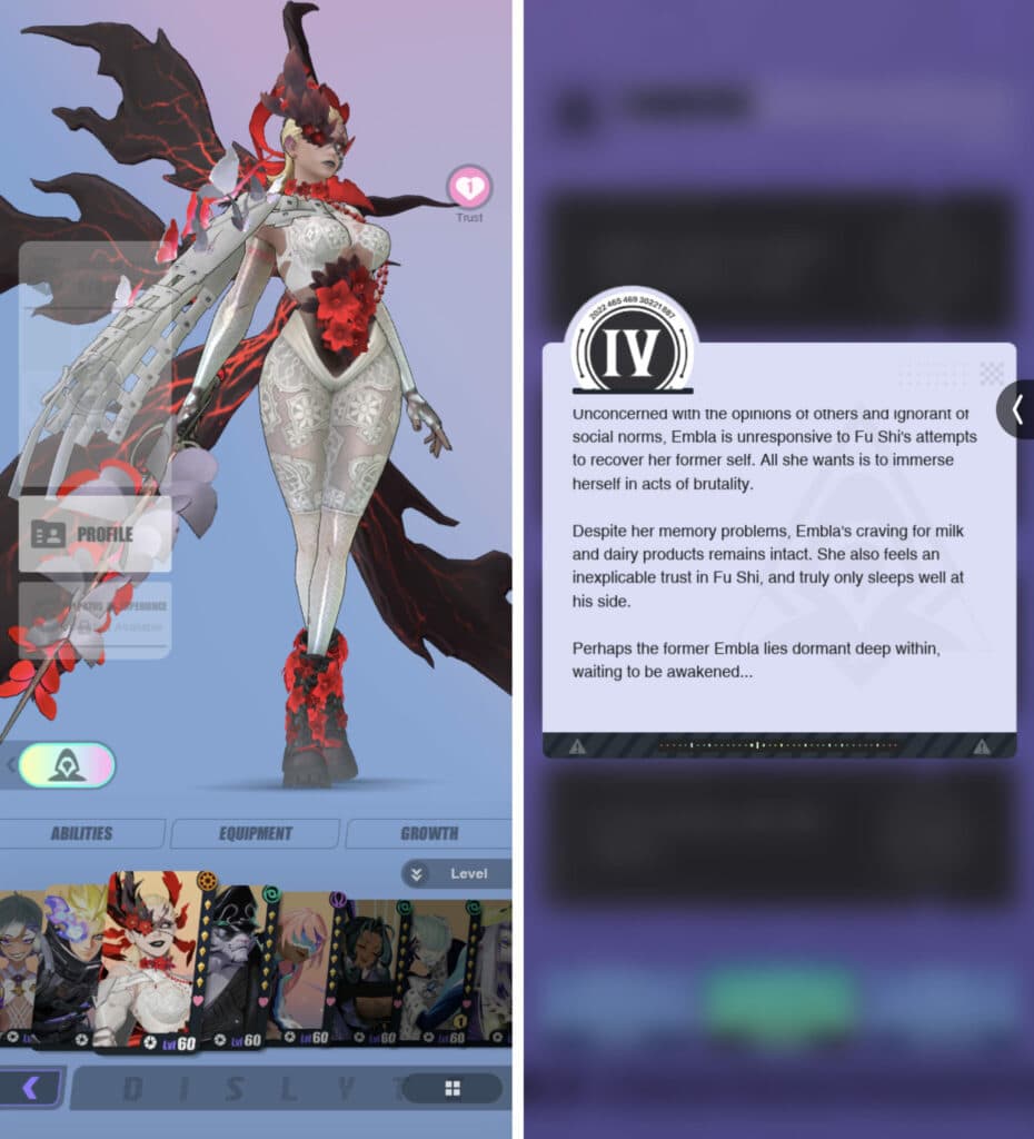 Embla and Fu Shi lore in Dislyte (Images via esports.gg)