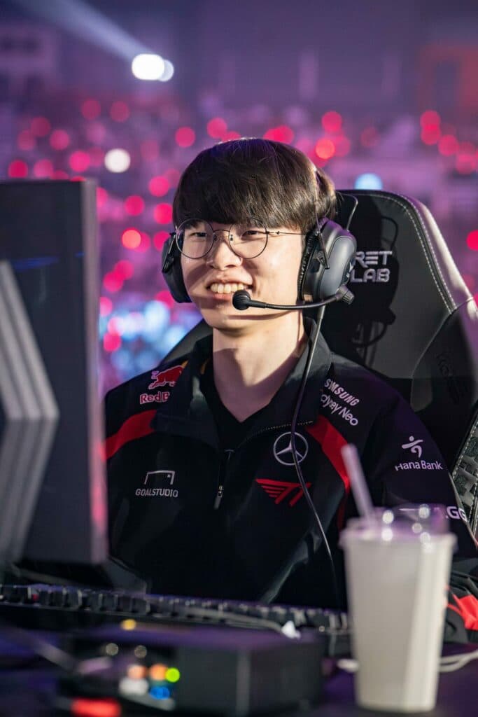 T1 LoL mid-laner Faker in the LCK Spring 2024 Grand Final (image via LCK/Riot Games)