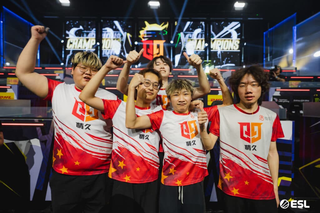 Qing Jiu Club surpassed the home team in the grand final (Image via ESL)