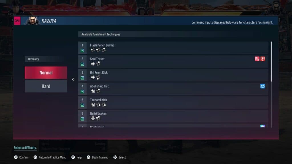 Medium and Hard difficulties of punishment training (image via esports.gg)