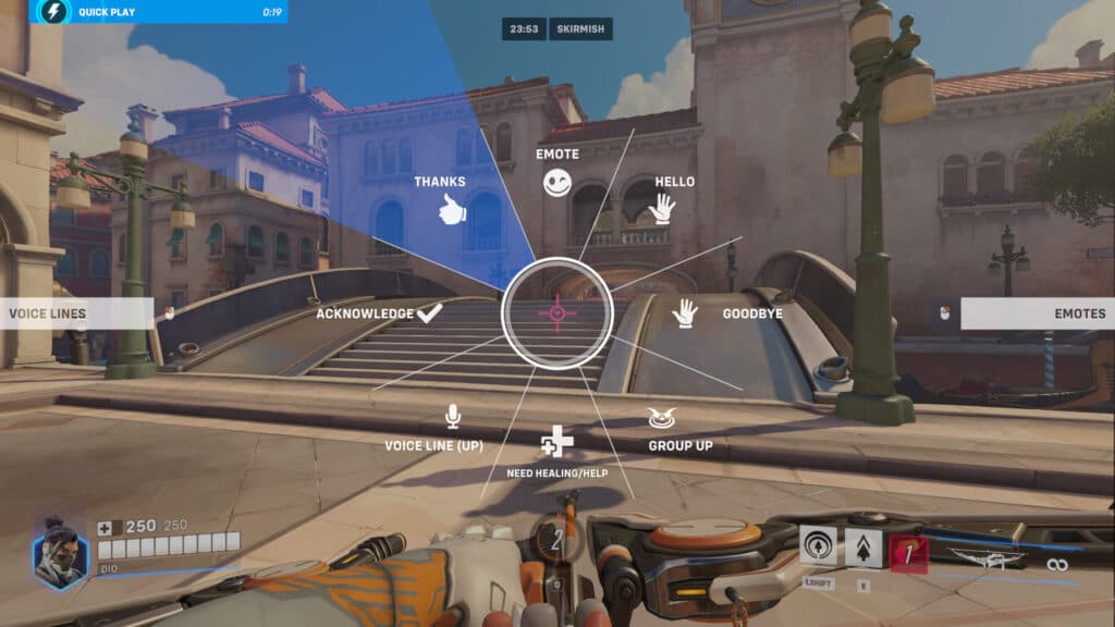 How to emote thanks in Overwatch 2 (Image via Blizzard Entertainment)