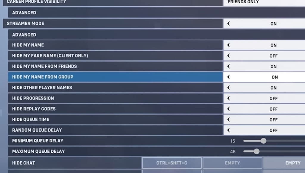 Streamer mode 2024 screenshot (Image via Blizzard Entertainment)