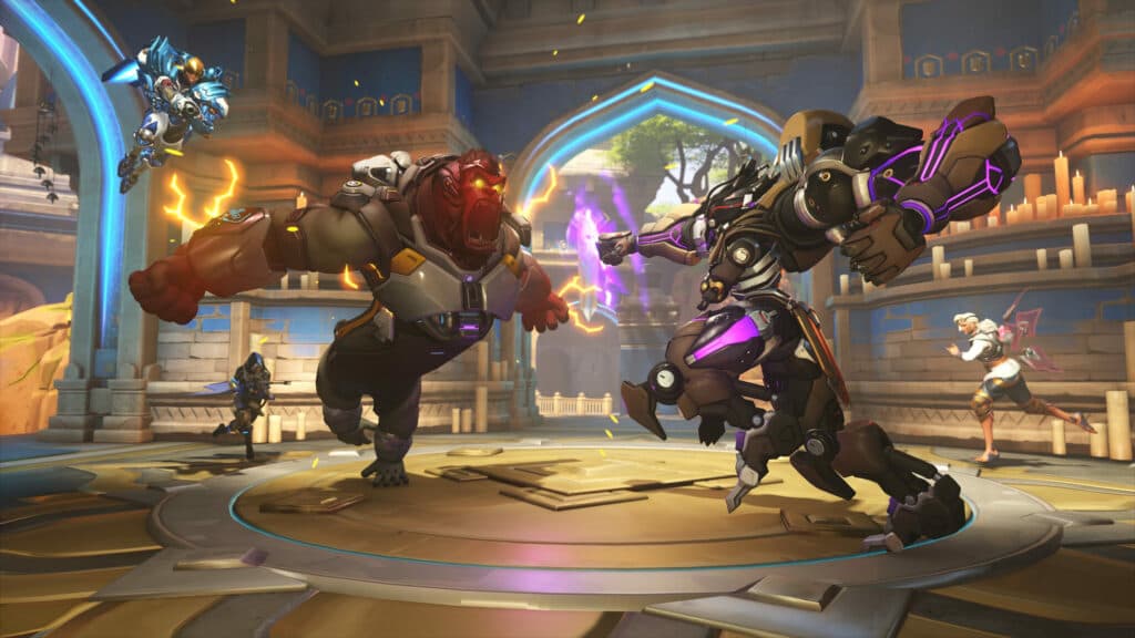 Winston, Ramattra, Pharah, Ana, and Lifeweaver in Overwatch 2 (Image via Blizzard Entertainment)