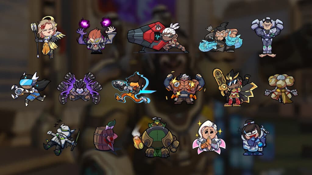 Balanced Overwatch sprays (Image via Blizzard Entertainment)