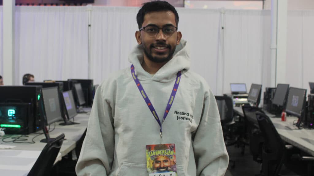 Player Go0dby3 at Launders LAN (Image via Amy Chen)