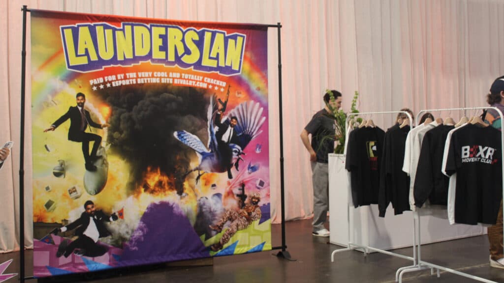 Photography area and Launders' BOXR merchandise (Image via Amy Chen)