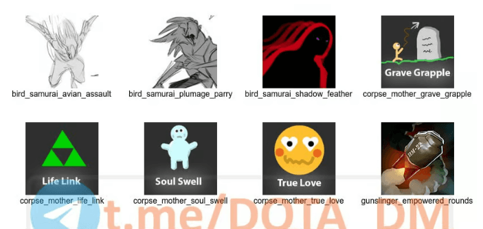 Bird Samurai's leaked abilities in Dota 2.