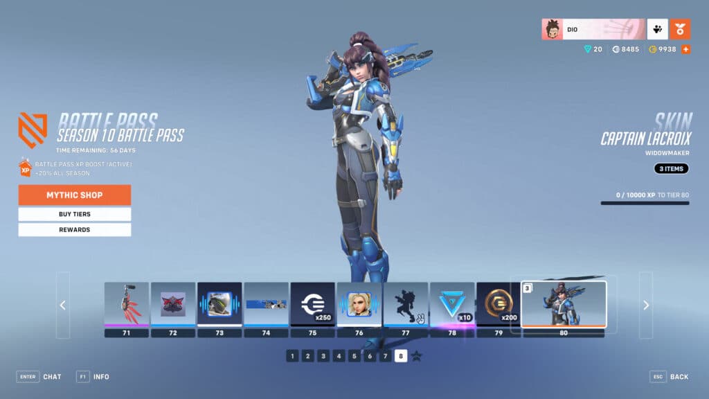 Captain Lacroix Widowmaker screenshot (Image via esports.gg)