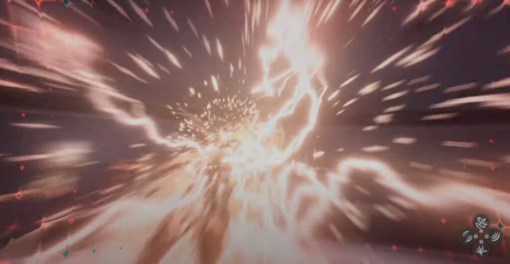 For a split second we see an unidentified character with completely new skills