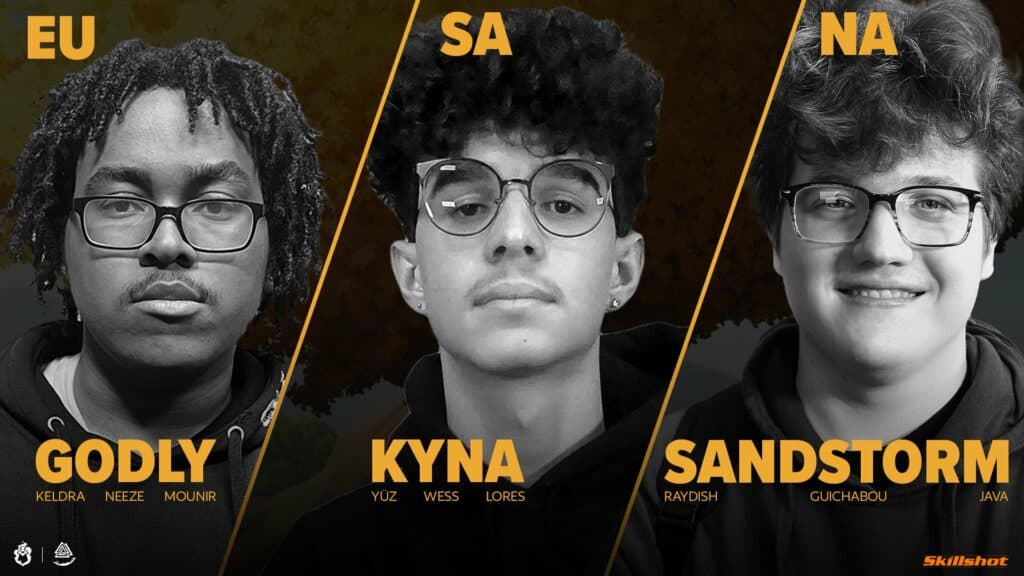 Godly, Kyna, and Sandstorm (Image via Brawlhalla Esports)