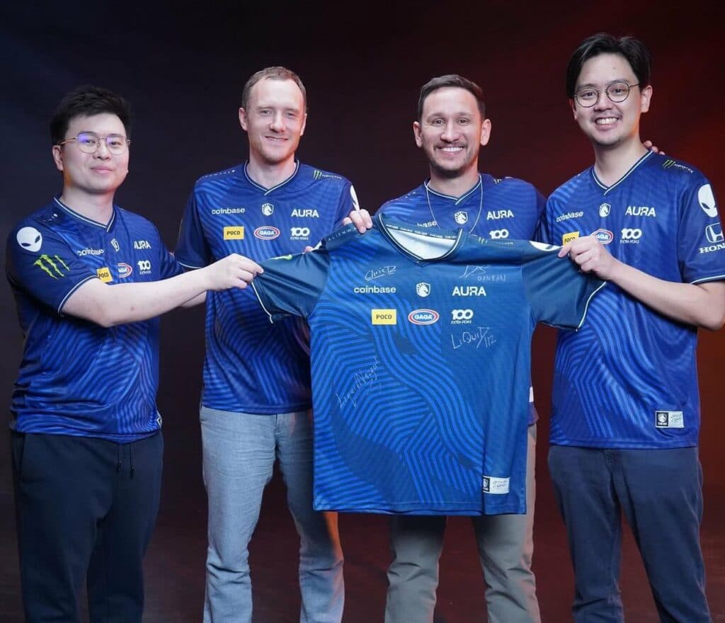 Liquid Aura and Echo management. Left to right: Christopher Djaja, Victor Goossens, Steve Arhancet and Daniel Santoso (Image via Team Liquid)
