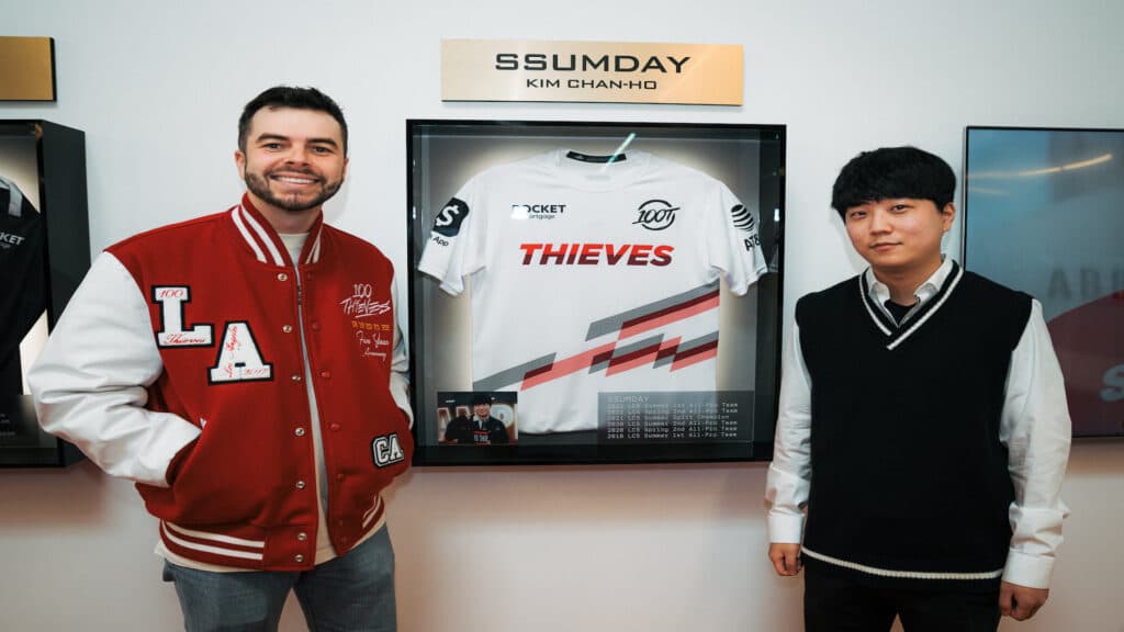 Ssumday spent six years of his LoL career in 100 Thieves before retiring (Image via 100 Thieves)
