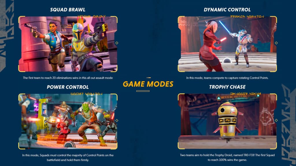 Game modes for Star Wars: Hunters
