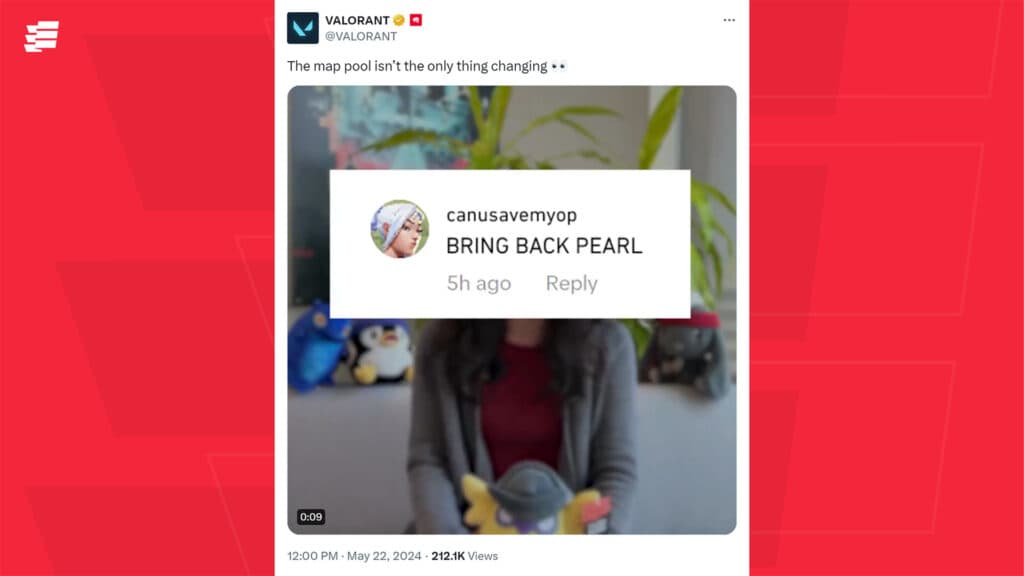 Screenshot of the official announcement post (Image via esports.gg)