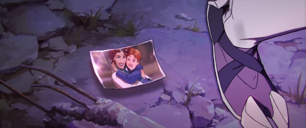 A picture of Horizon and her son in Alter's posession (Image via Apex Legends on YouTube)